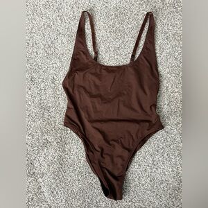 SKIMS Chocolate Shapewear Bodysuit
